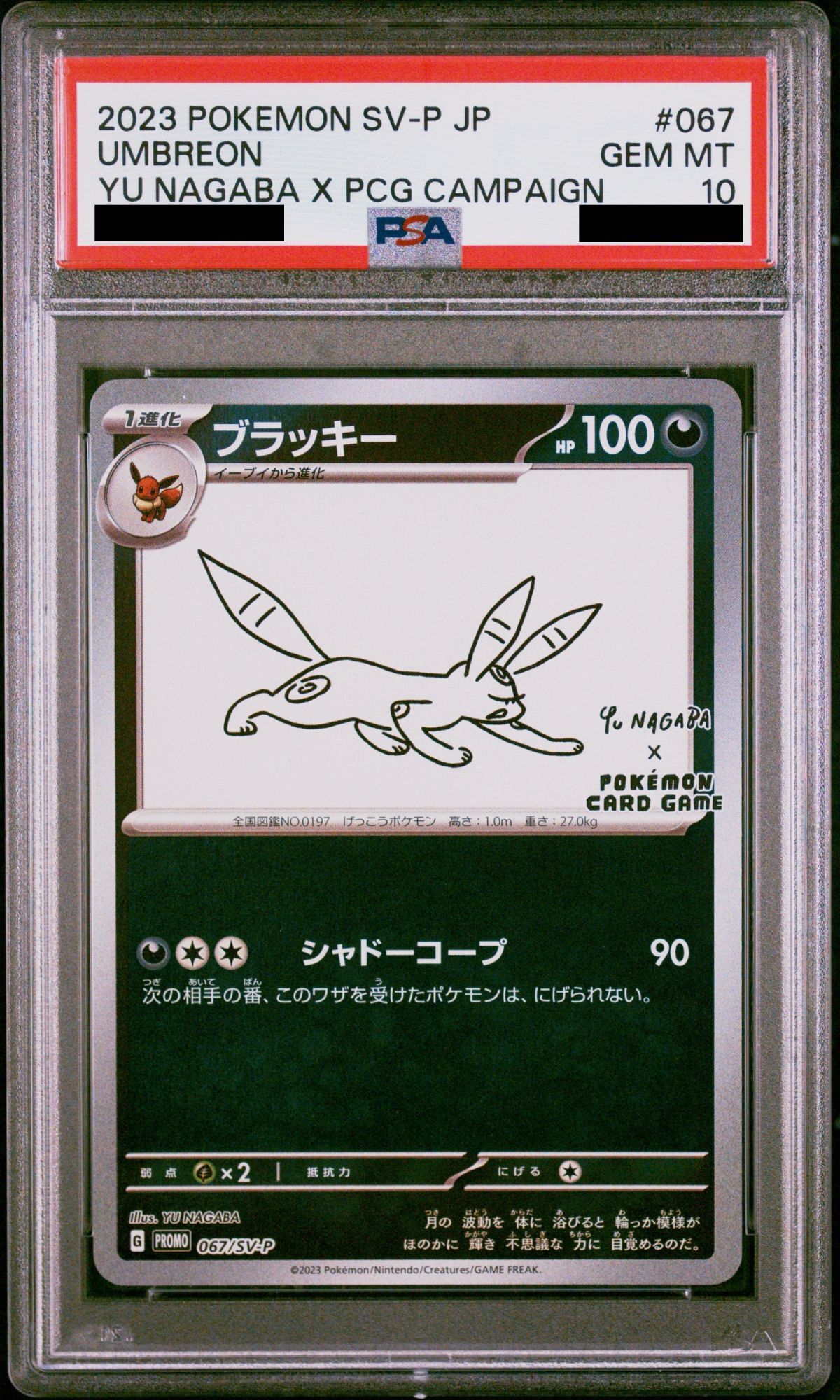 PSA10】ブラッキー(YU NAGABA) (プロモ) {067/SV-P} [-] - magi通販【ポケモンカード専門】