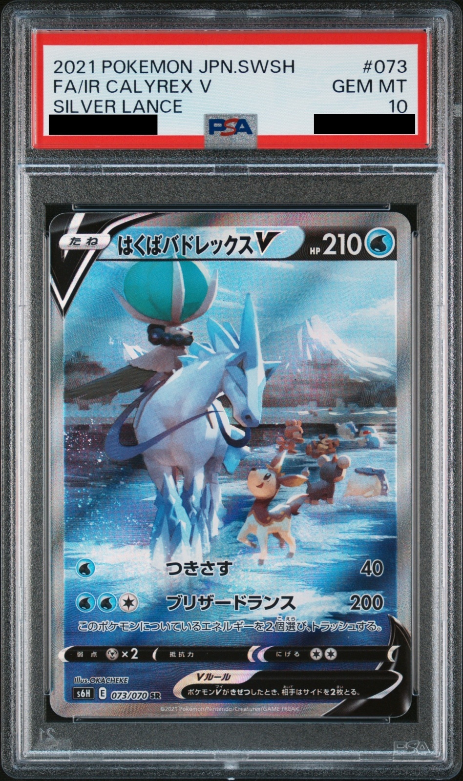 PSA10】 はくばバドレックスV SA (SR) {073/070} [S6H] - magi通販【ポケモンカード専門】